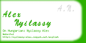 alex nyilassy business card